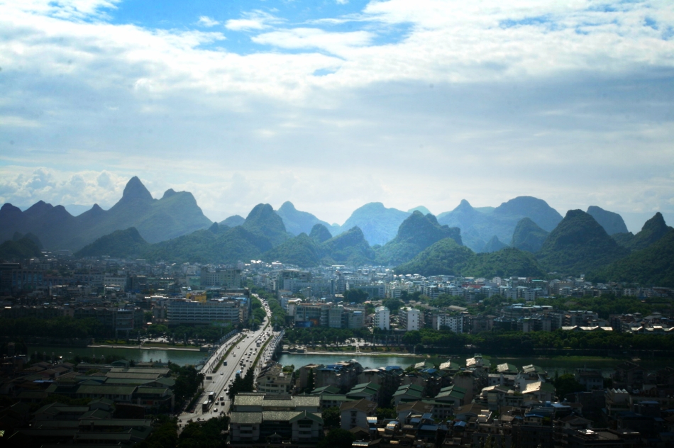 The top view of Guilin city